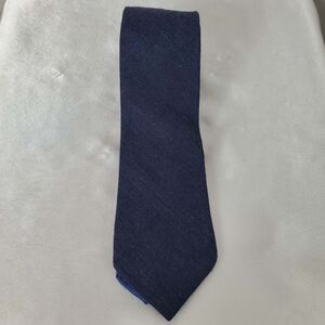 Tommy Hilfiger Cotton & Silk Men Navy Blue Slim Tie